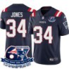 Patriots #34 Tebucky Jones 6X Super Bowl Champions Jersey -Navy