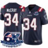 Patriots #34 Prentice McCray 6X Super Bowl Champions Jersey -Navy