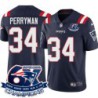 Patriots #34 Bob Perryman 6X Super Bowl Champions Jersey -Navy