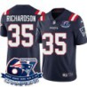 Patriots #35 Mike Richardson 6X Super Bowl Champions Jersey -Navy