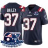 Patriots #37 Teddy Bailey 6X Super Bowl Champions Jersey -Navy