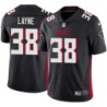 Falcons #38 George Layne Football Jersey -Black