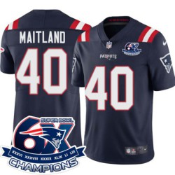 Patriots #40 Jack Maitland 6X Super Bowl Champions Jersey -Navy