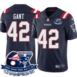 Patriots #42 Malik Gant 6X Super Bowl Champions Jersey -Navy