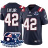 Patriots #42 J.J. Taylor 6X Super Bowl Champions Jersey -Navy