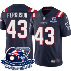 Patriots #43 Vagas Ferguson 6X Super Bowl Champions Jersey -Navy