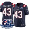 Patriots #43 Irvin Mallory 6X Super Bowl Champions Jersey -Navy