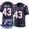 Patriots #43 Claxton Welch 6X Super Bowl Champions Jersey -Navy