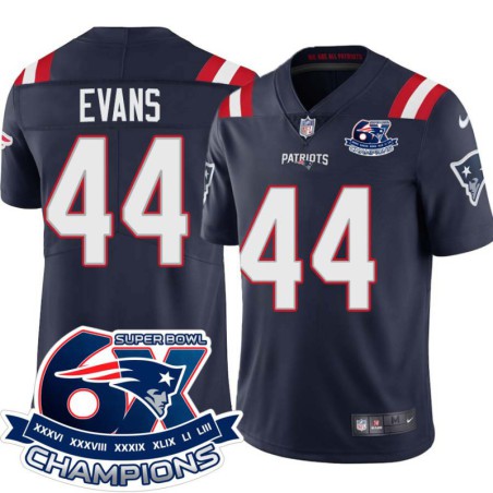 Patriots #44 Heath Evans 6X Super Bowl Champions Jersey -Navy