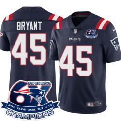 Patriots #45 Hubie Bryant 6X Super Bowl Champions Jersey -Navy