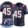 Patriots #45 Dana Cottrell 6X Super Bowl Champions Jersey -Navy