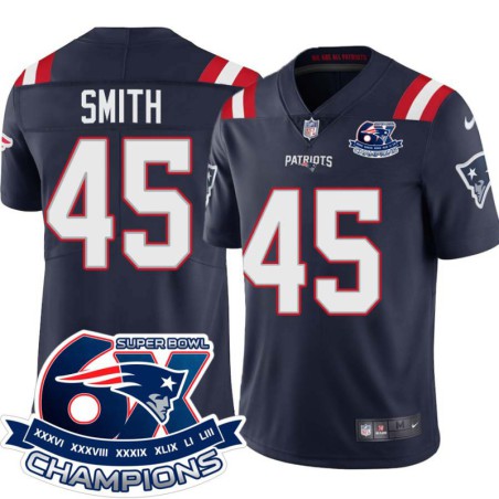 Patriots #45 Otis Smith 6X Super Bowl Champions Jersey -Navy