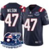 Patriots #47 Darrell Wilson 6X Super Bowl Champions Jersey -Navy