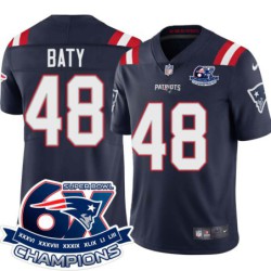 Patriots #48 Greg Baty 6X Super Bowl Champions Jersey -Navy