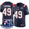 Patriots #49 Joe Cardona 6X Super Bowl Champions Jersey -Navy