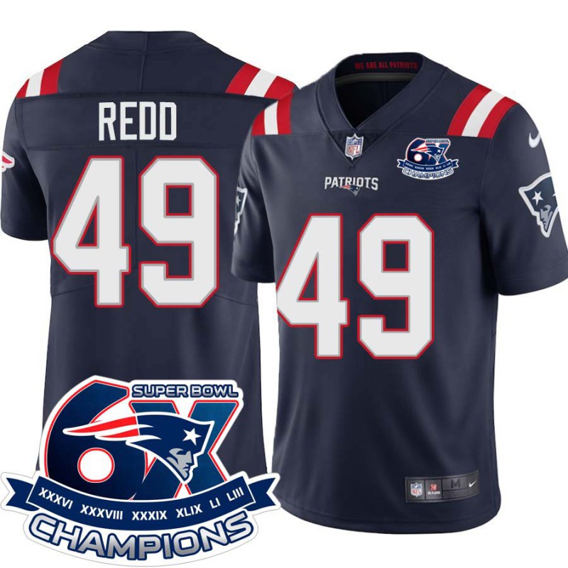 Patriots #49 Vince Redd 6X Super Bowl Champions Jersey -Navy