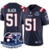 Patriots #51 Mel Black 6X Super Bowl Champions Jersey -Navy