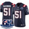 Patriots #51 Don McKinnon 6X Super Bowl Champions Jersey -Navy