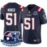 Patriots #51 Barkevious Mingo 6X Super Bowl Champions Jersey -Navy