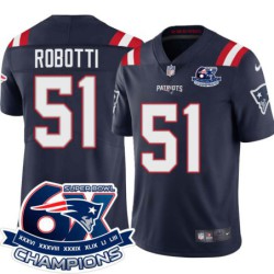 Patriots #51 Frank Robotti 6X Super Bowl Champions Jersey -Navy