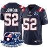 Patriots #52 Ted Johnson 6X Super Bowl Champions Jersey -Navy