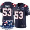 Patriots #53 Ja'Gared Davis 6X Super Bowl Champions Jersey -Navy