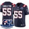 Patriots #55 Chris Singleton 6X Super Bowl Champions Jersey -Navy