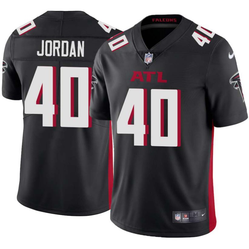 Falcons #40 Brian Jordan Football Jersey -Black