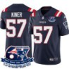 Patriots #57 Steve Kiner 6X Super Bowl Champions Jersey -Navy