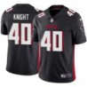 Falcons #40 Leander Knight Football Jersey -Black