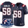 Patriots #58 Doug Dumler 6X Super Bowl Champions Jersey -Navy