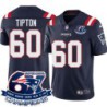 Patriots #60 David Tipton 6X Super Bowl Champions Jersey -Navy