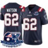 Patriots #62 Dave Watson 6X Super Bowl Champions Jersey -Navy