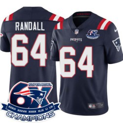 Patriots #64 Greg Randall 6X Super Bowl Champions Jersey -Navy