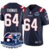 Patriots #64 Donald Thomas 6X Super Bowl Champions Jersey -Navy