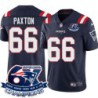 Patriots #66 Lonie Paxton 6X Super Bowl Champions Jersey -Navy