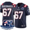 Patriots #67 Gary Bugenhagen 6X Super Bowl Champions Jersey -Navy