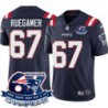 Patriots #67 Grey Ruegamer 6X Super Bowl Champions Jersey -Navy