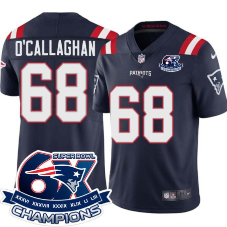 Patriots #68 Ryan O'Callaghan 6X Super Bowl Champions Jersey -Navy