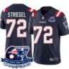 Patriots #72 Bill Striegel 6X Super Bowl Champions Jersey -Navy