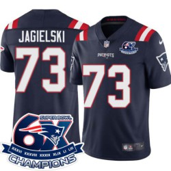 Patriots #73 Harry Jagielski 6X Super Bowl Champions Jersey -Navy