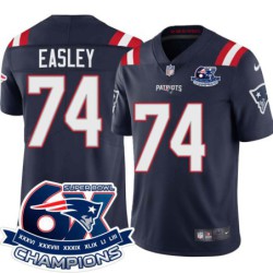 Patriots #74 Dominique Easley 6X Super Bowl Champions Jersey -Navy