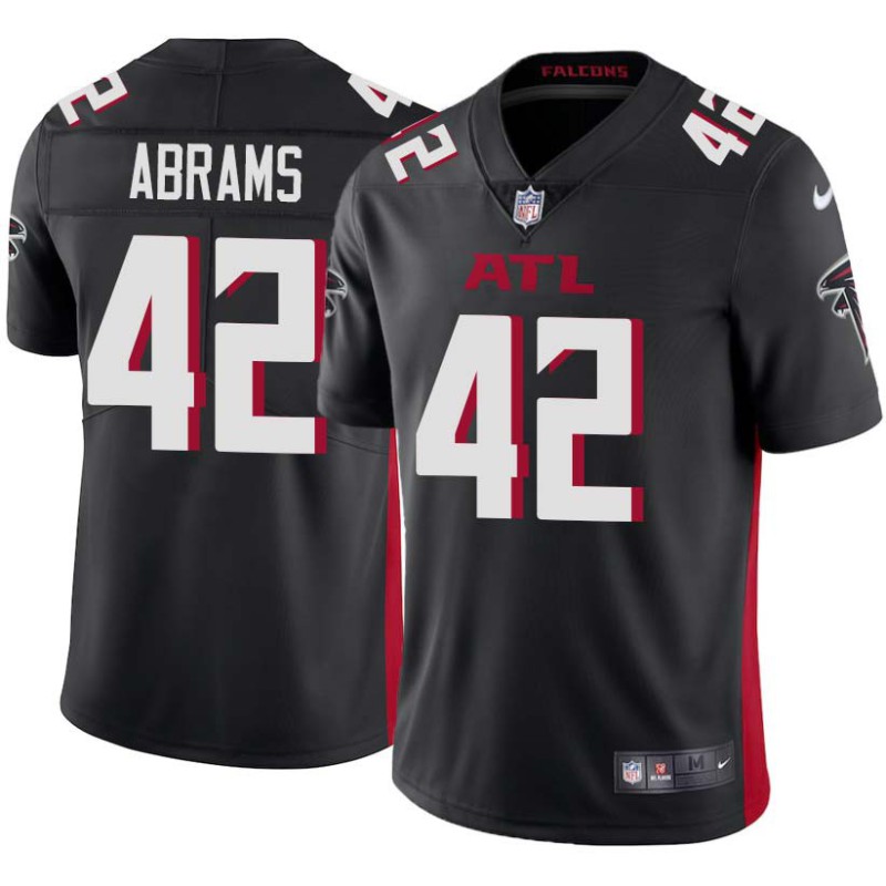 Falcons #42 Delrick Abrams Football Jersey -Black