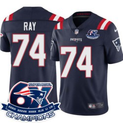 Patriots #74 LaBryan Ray 6X Super Bowl Champions Jersey -Navy