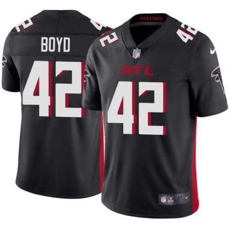 Falcons #42 Sean Boyd Football Jersey -Black