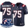 Patriots #75 Conor McDermott 6X Super Bowl Champions Jersey -Navy