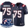 Patriots #75 Guy Morriss 6X Super Bowl Champions Jersey -Navy