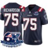 Patriots #75 Jess Richardson 6X Super Bowl Champions Jersey -Navy