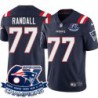 Patriots #77 Greg Randall 6X Super Bowl Champions Jersey -Navy