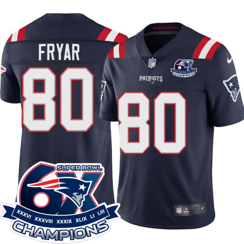 Patriots #80 Irving Fryar 6X Super Bowl Champions Jersey -Navy